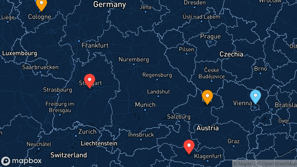 Map of company locations