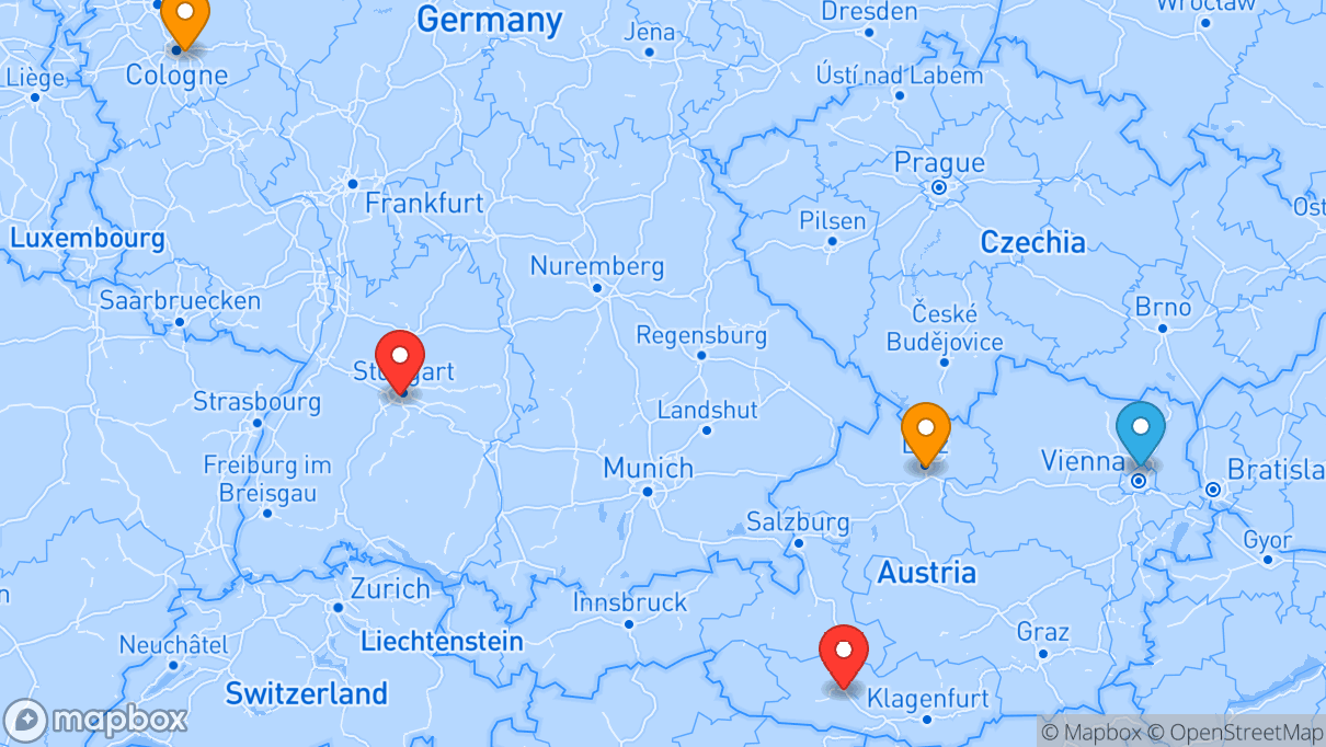 Map of company locations