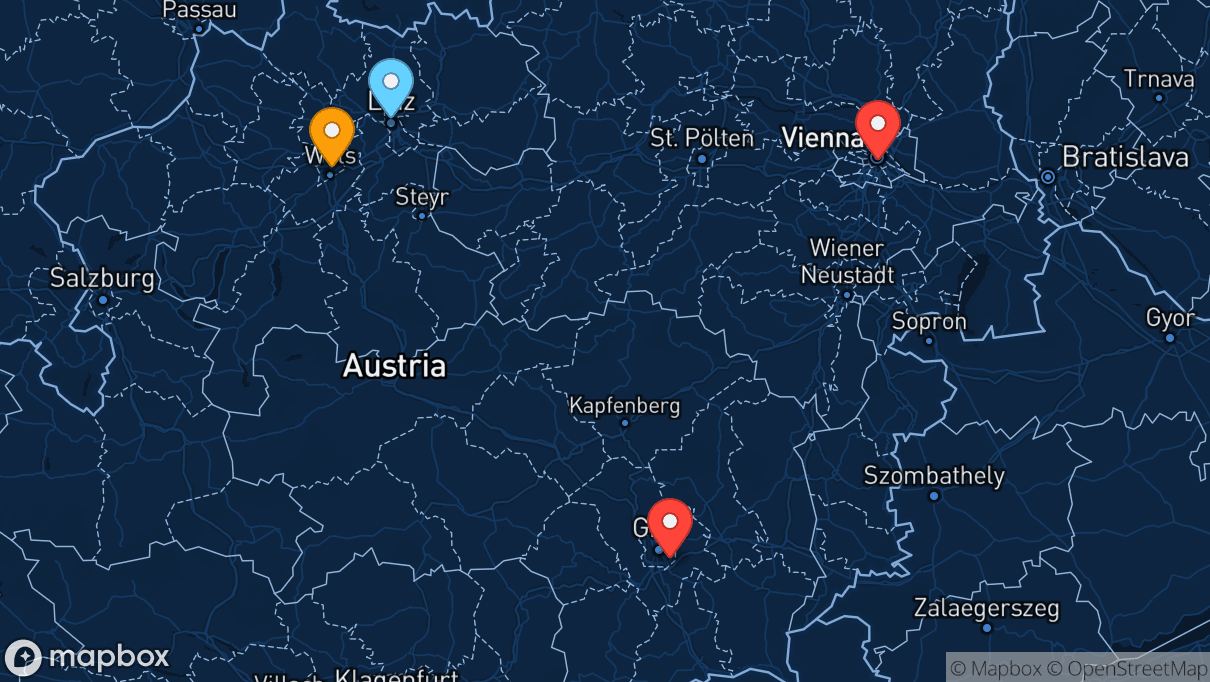 Map of company locations
