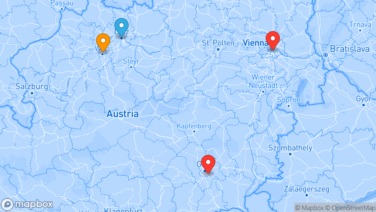 Map of company locations