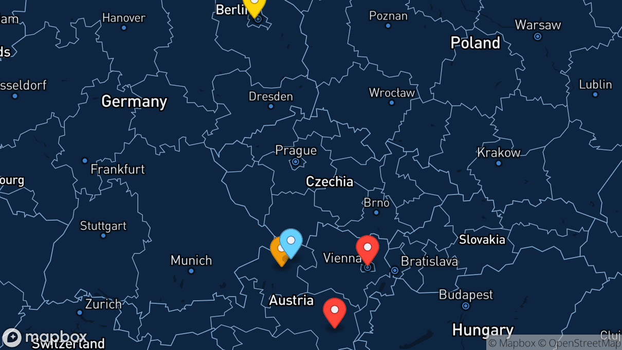 Map of company locations