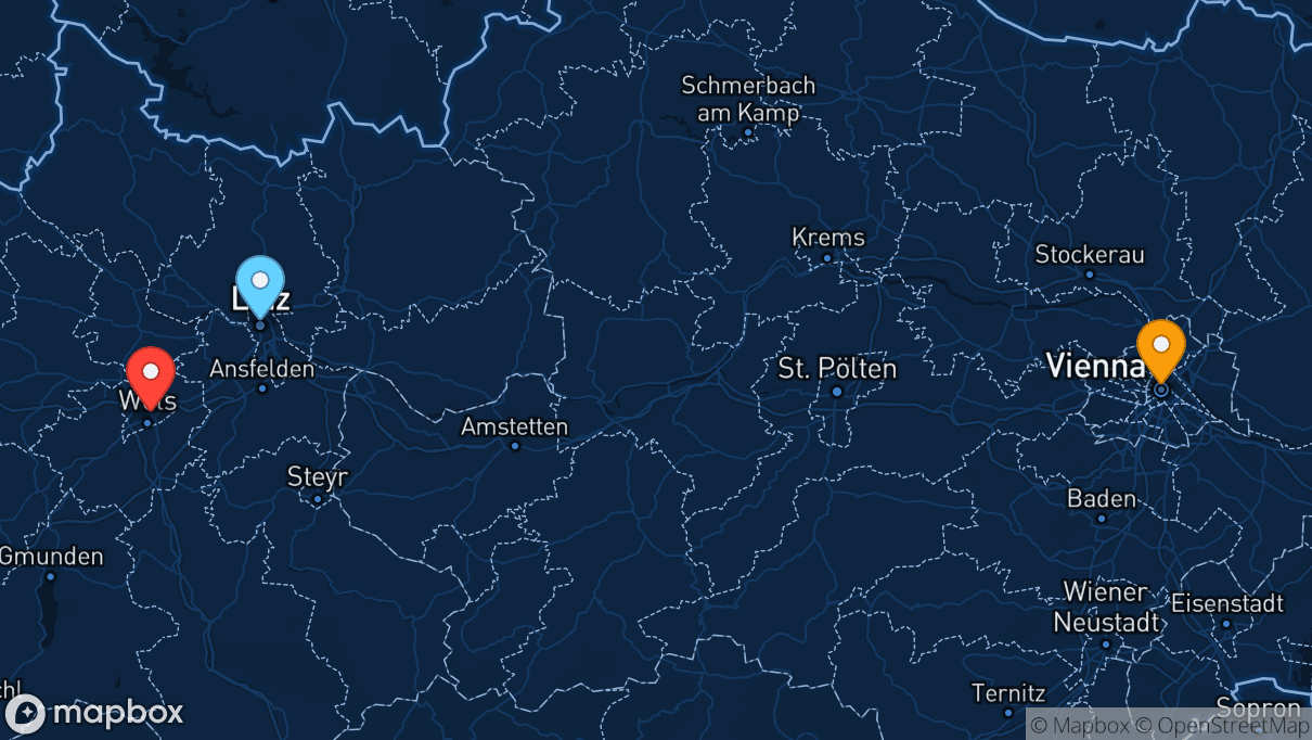 Map of company locations