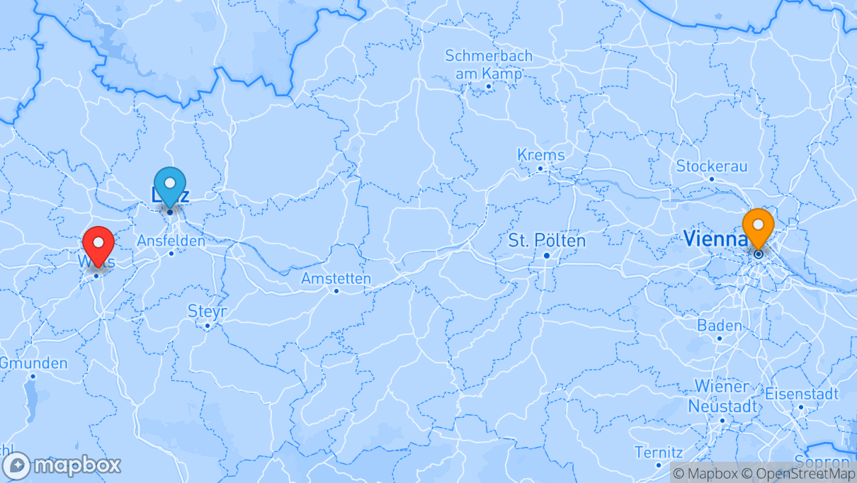 Map of company locations