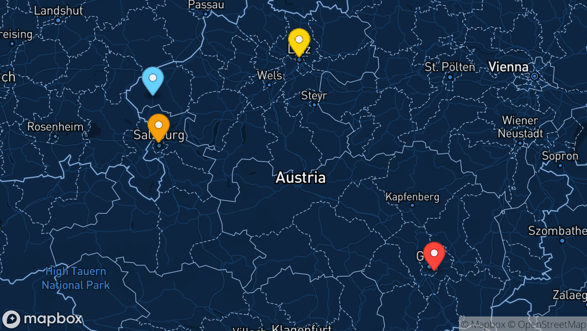 Map of company locations