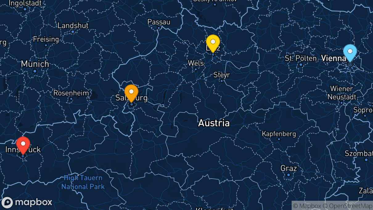 Map of company locations