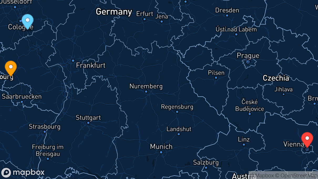 Map of company locations
