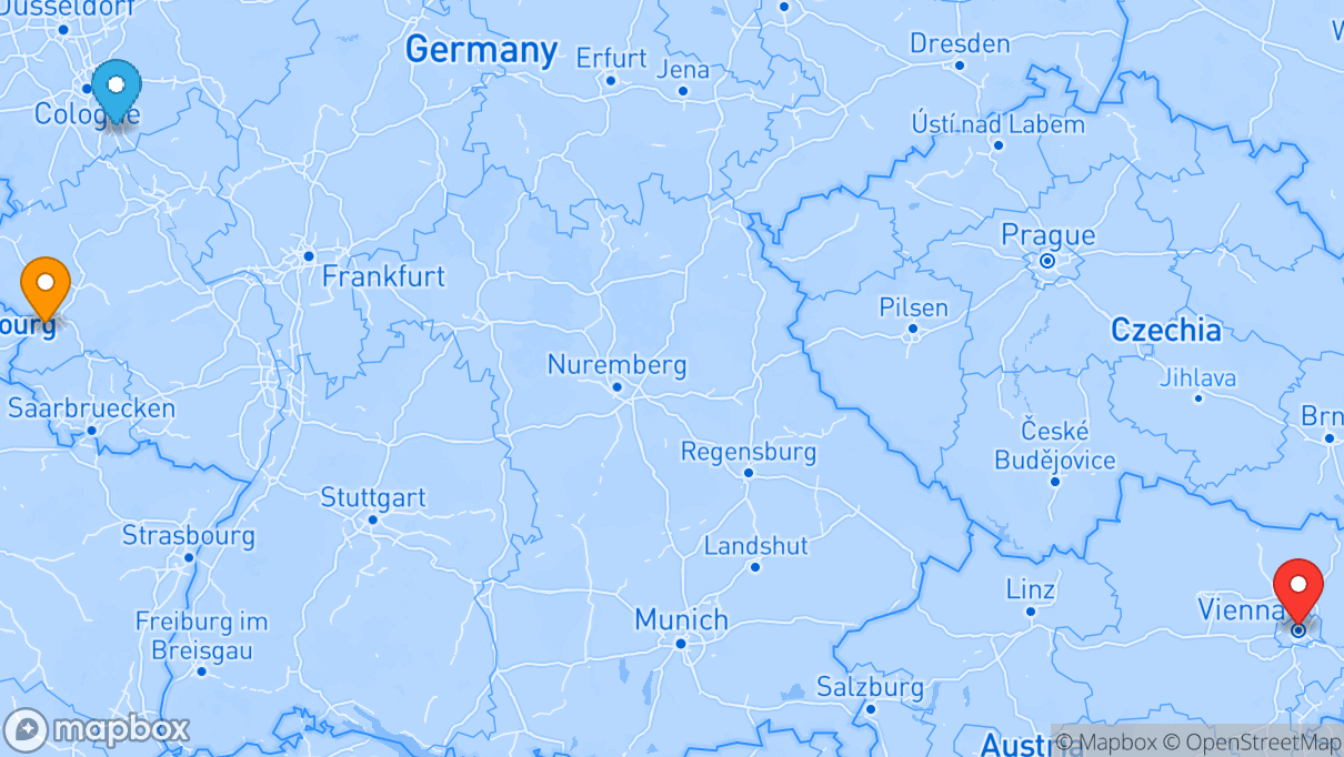 Map of company locations