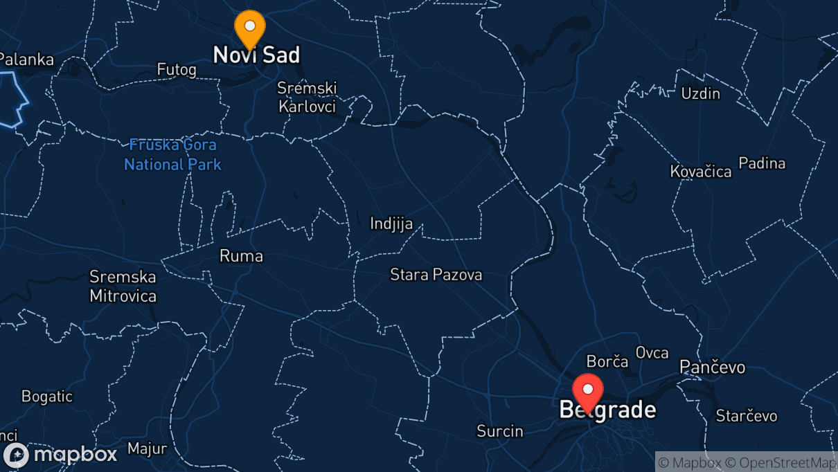 Map of company locations
