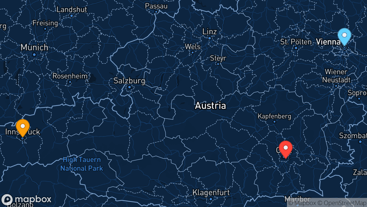 Map of company locations