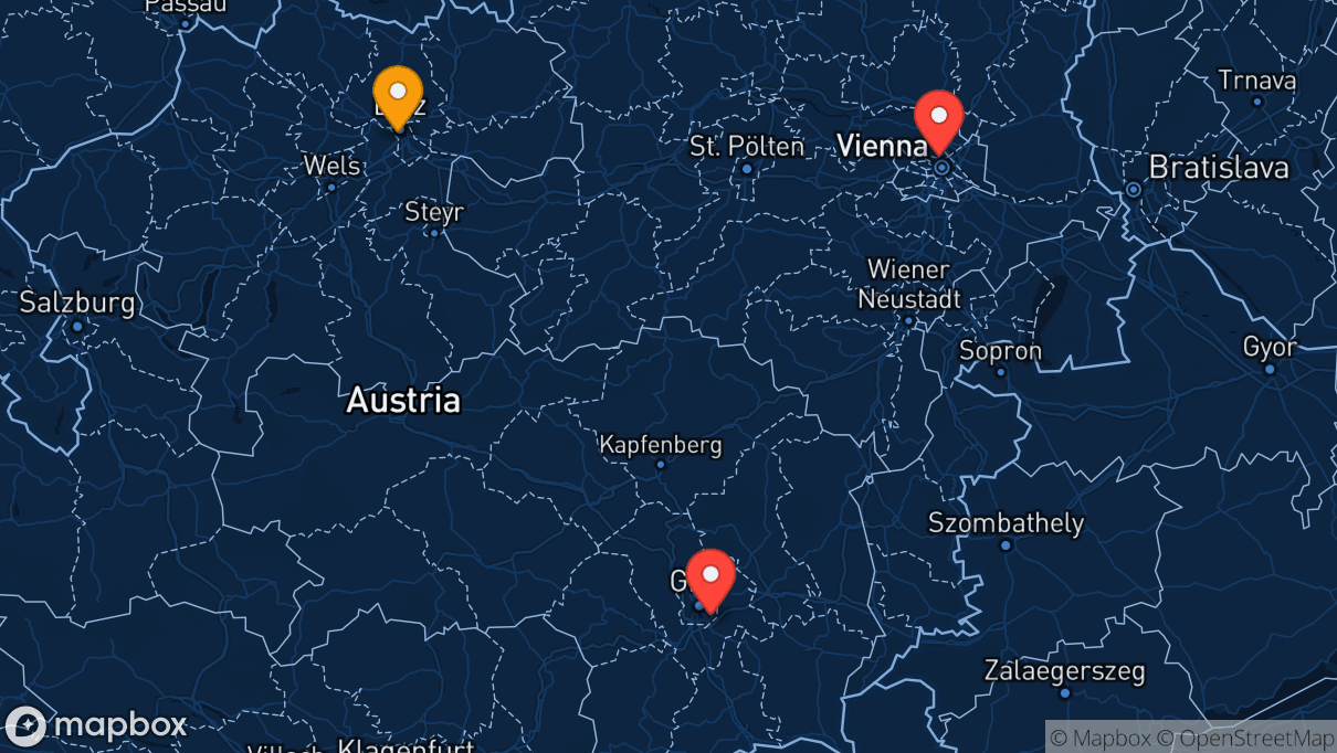 Map of company locations