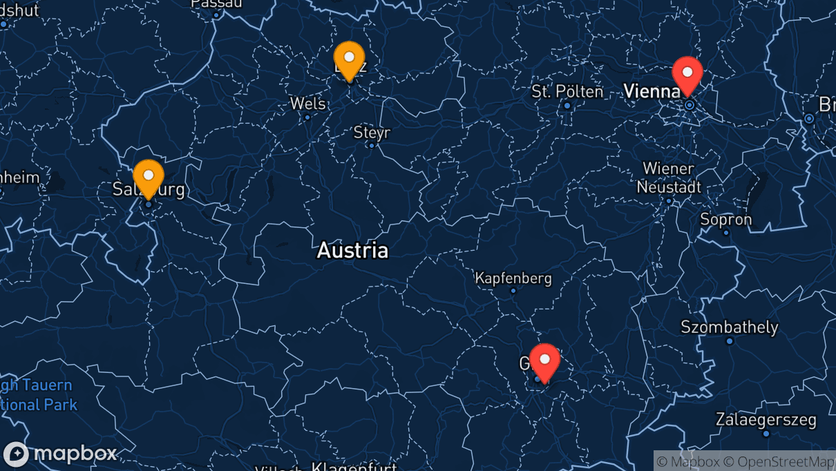 Map of company locations