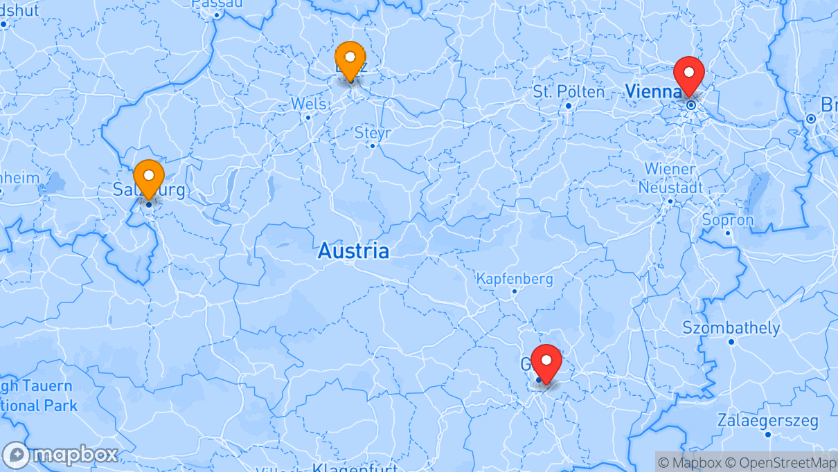Map of company locations