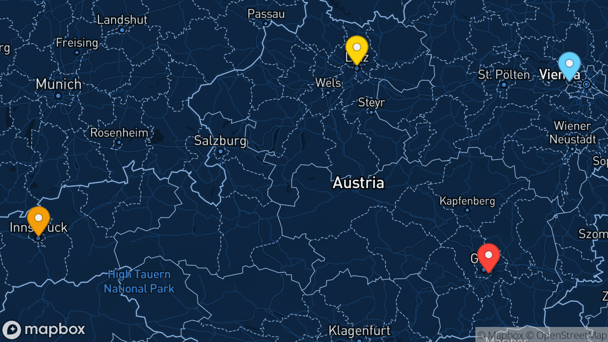 Map of company locations