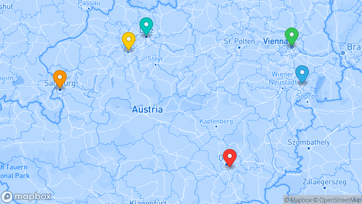 Map of company locations