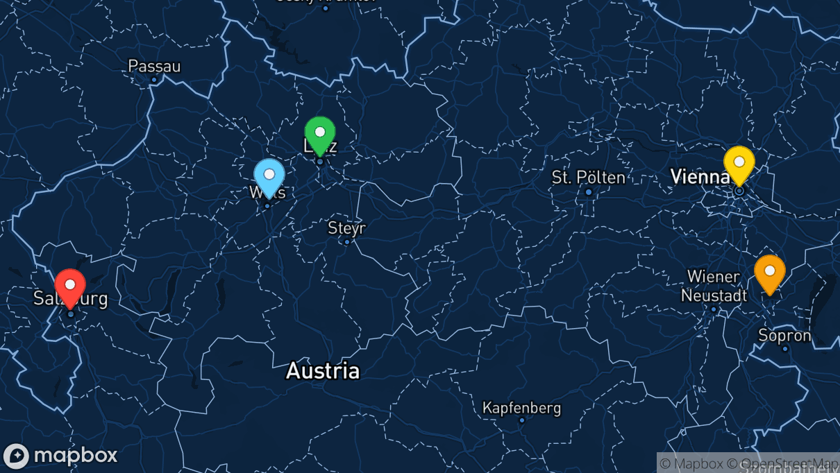 Map of company locations