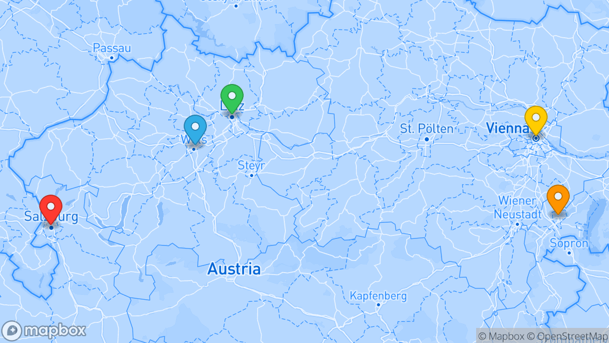 Map of company locations