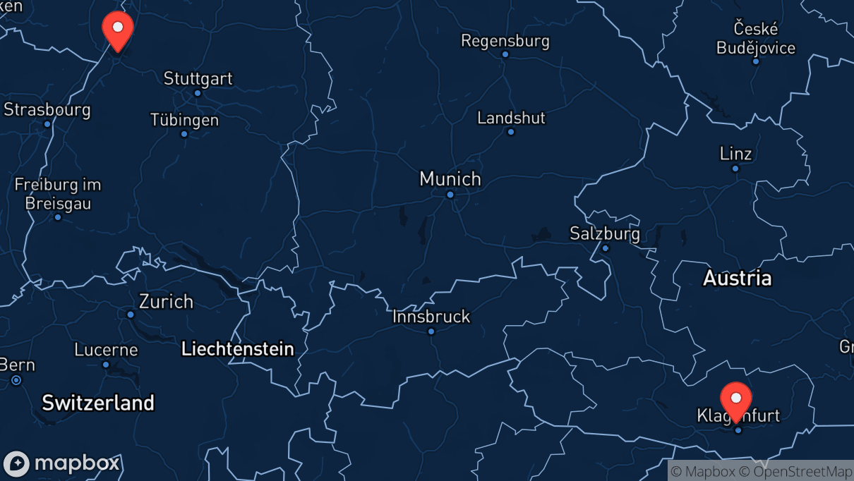 Map of company locations