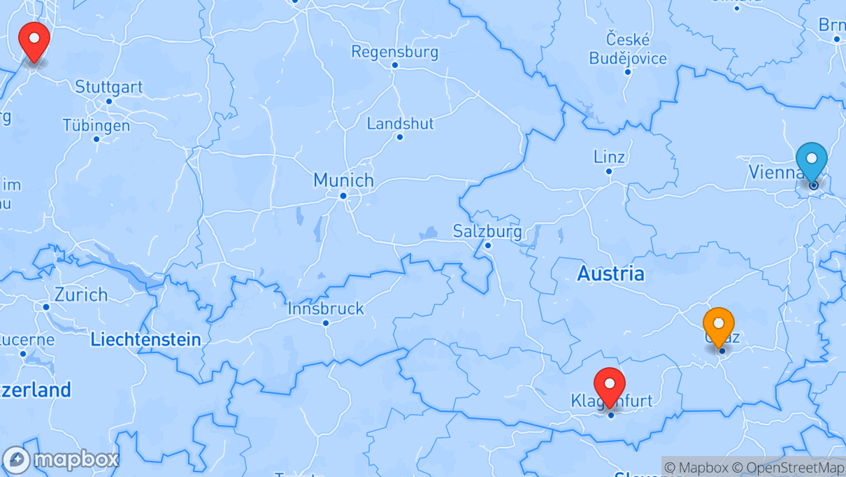 Map of company locations