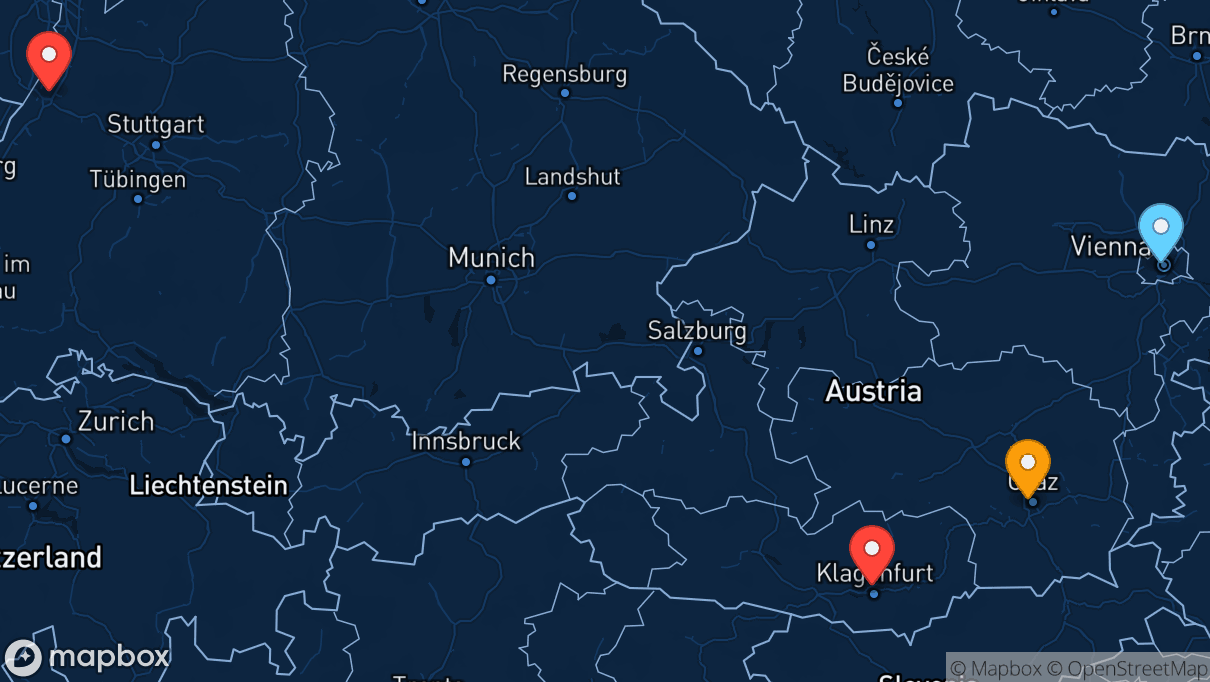 Map of company locations