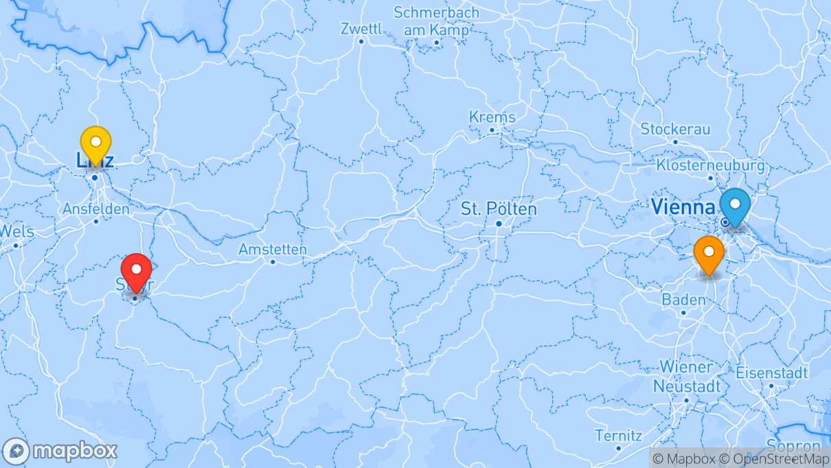 Map of company locations