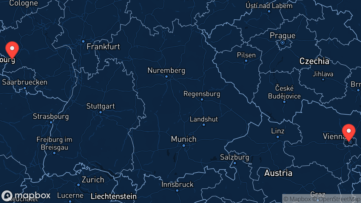 Map of company locations