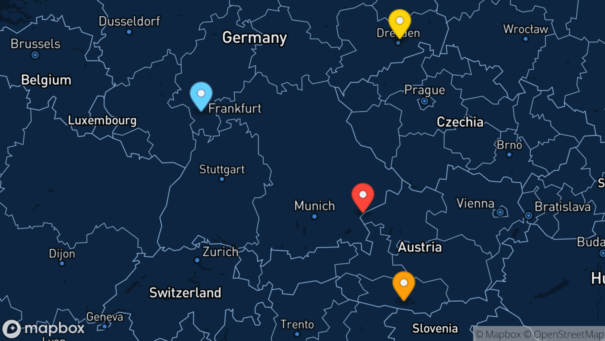 Map of company locations