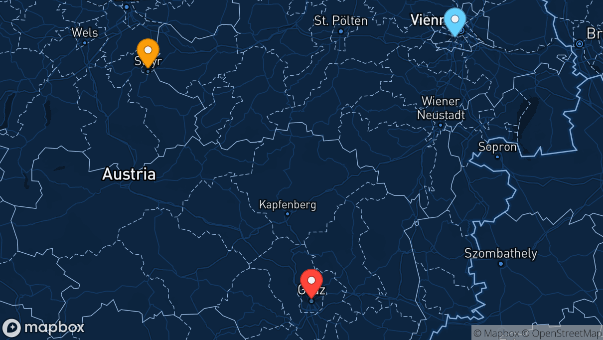 Map of company locations