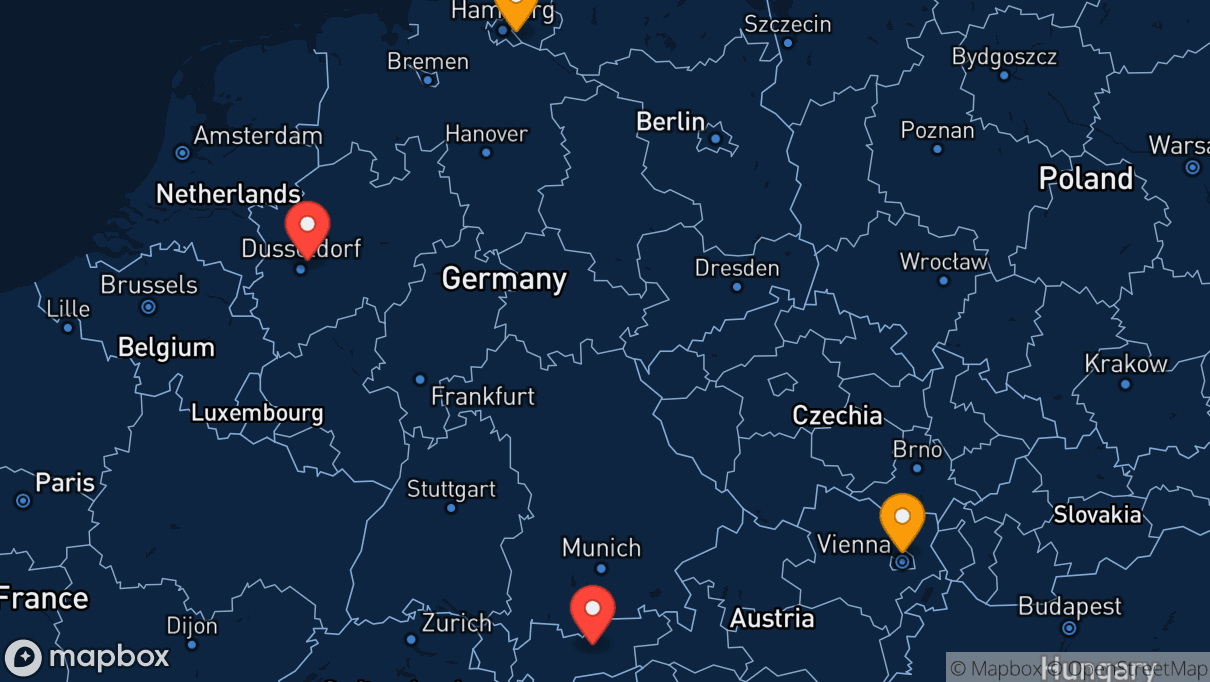 Map of company locations