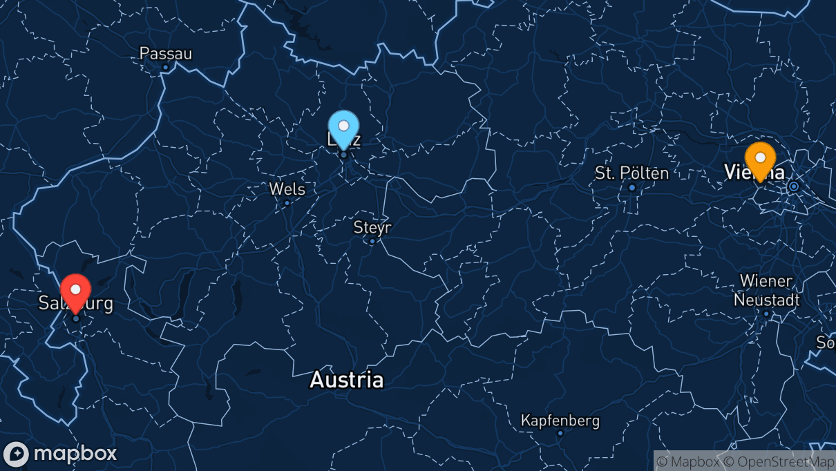 Map of company locations