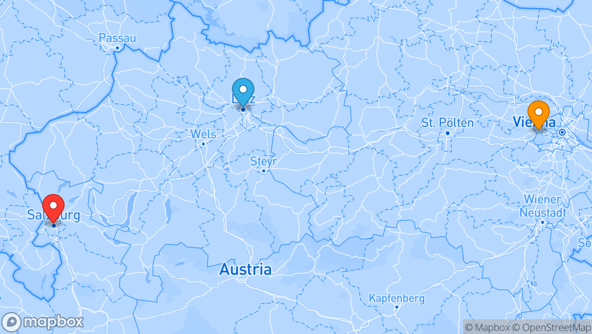 Map of company locations
