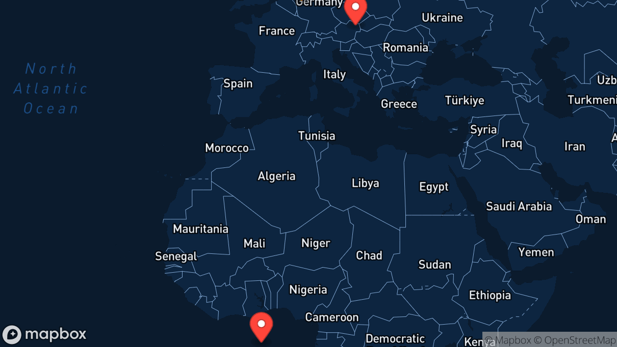 Map of company locations