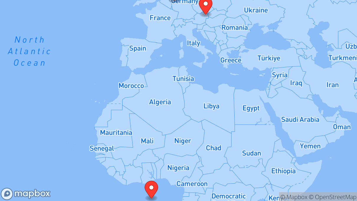 Map of company locations