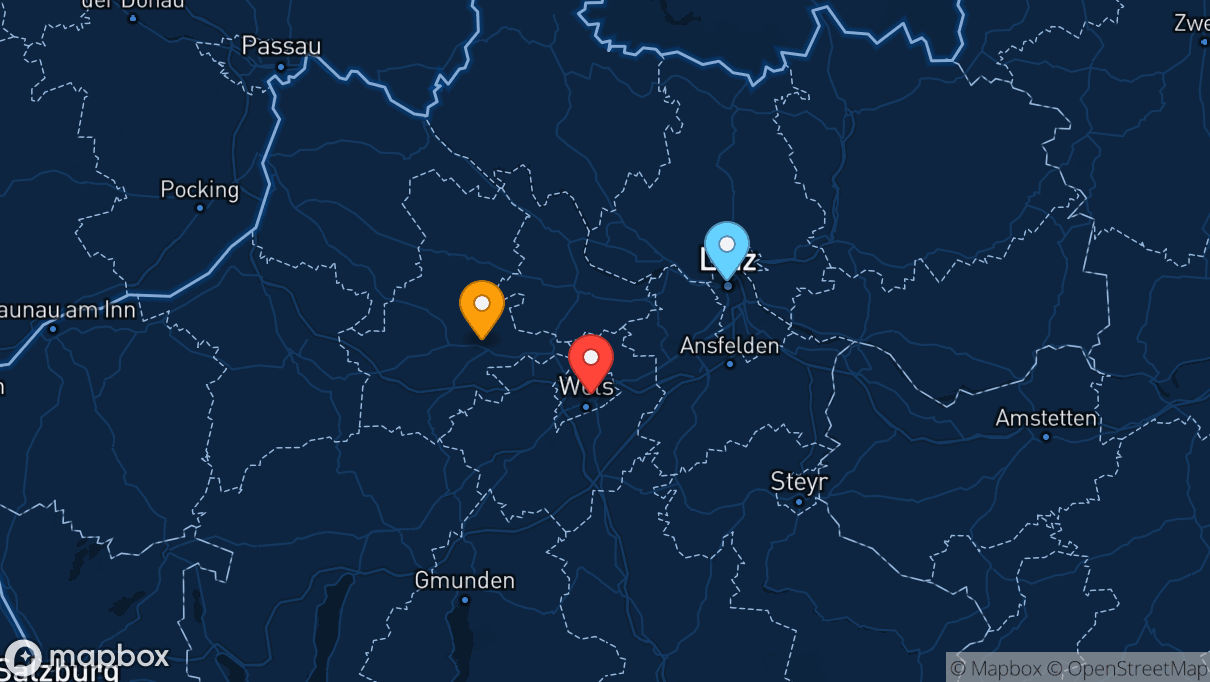 Map of company locations