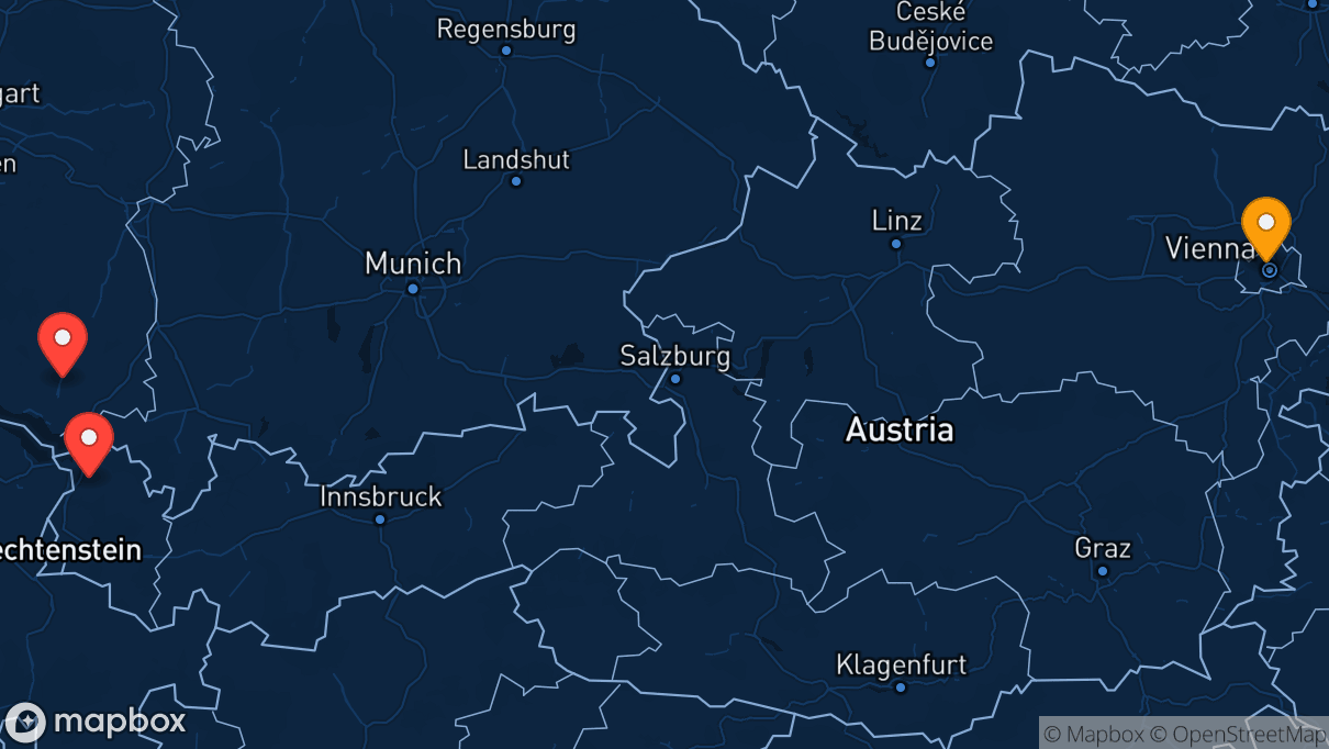 Map of company locations