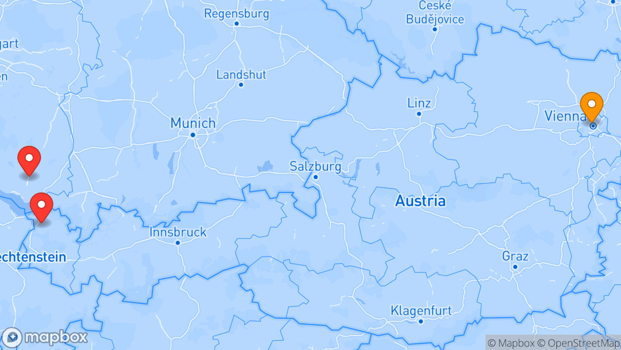 Map of company locations