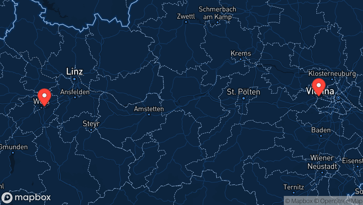 Map of company locations