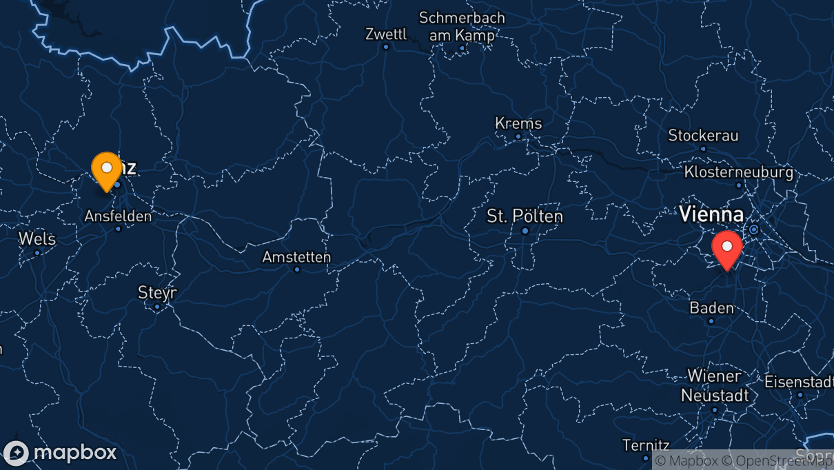 Map of company locations