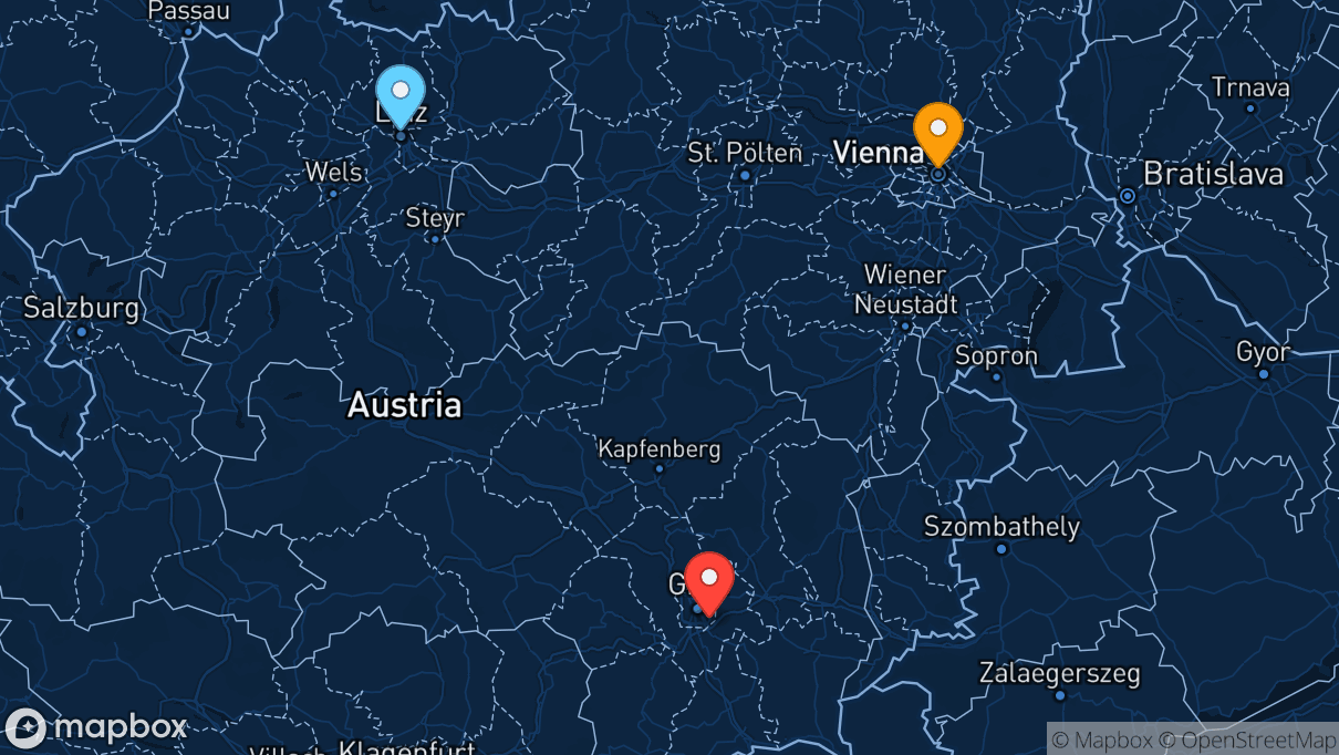 Map of company locations