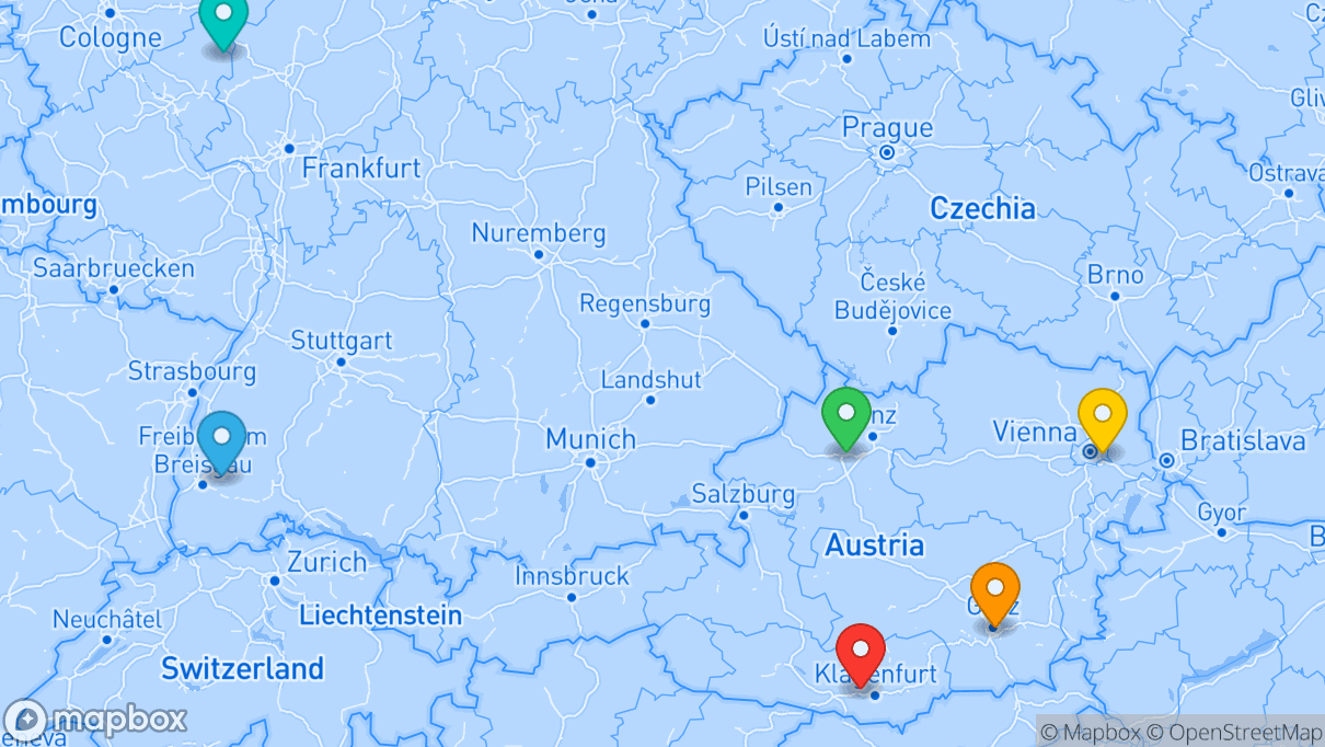 Map of company locations
