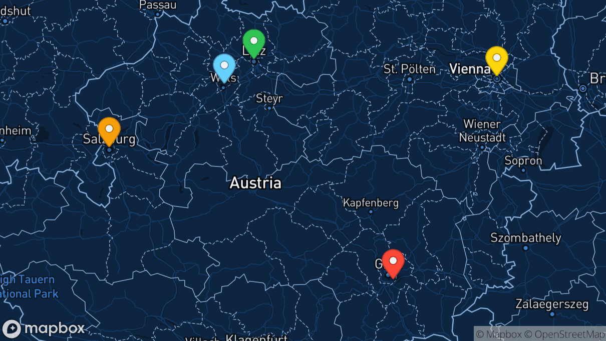Map of company locations