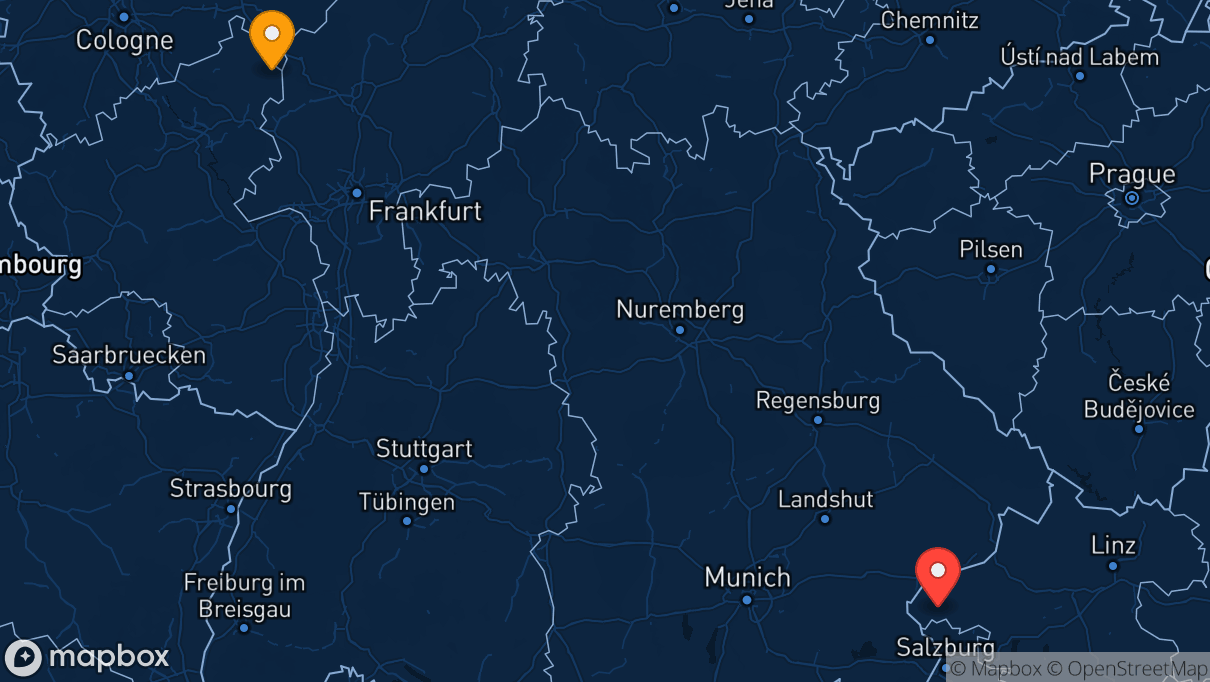 Map of company locations