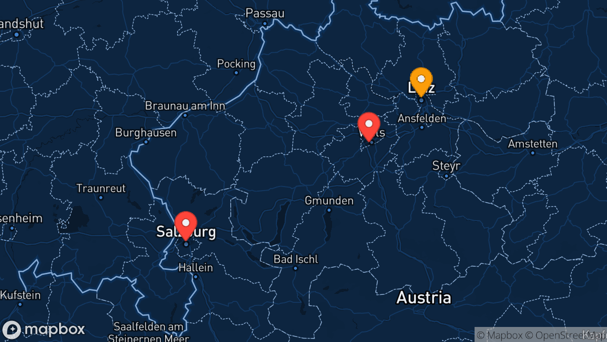 Map of company locations