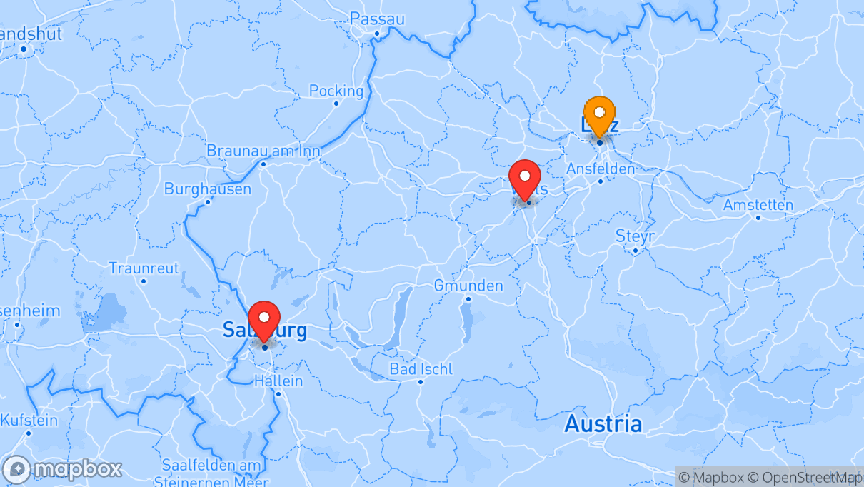 Map of company locations