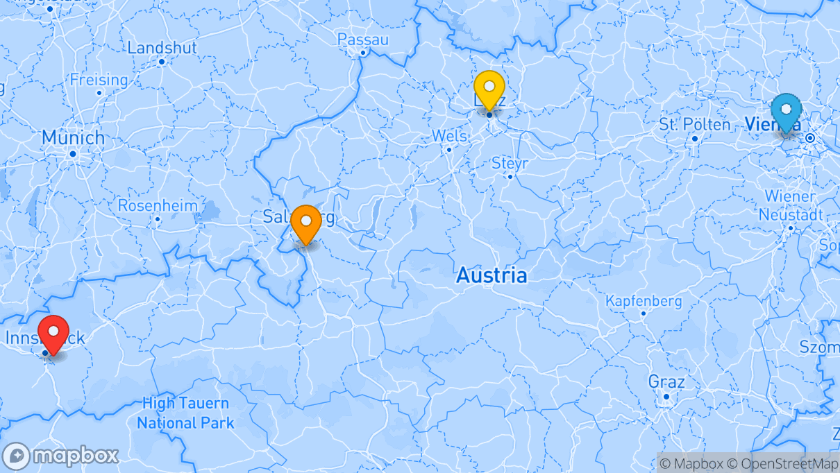 Map of company locations