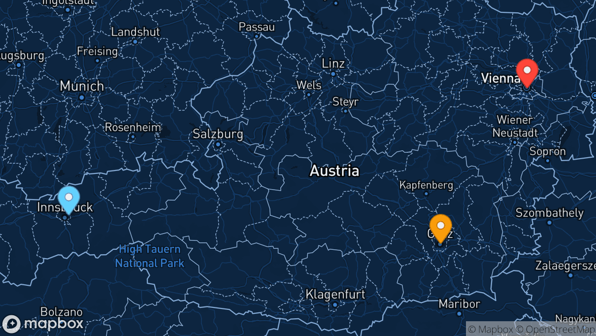 Map of company locations