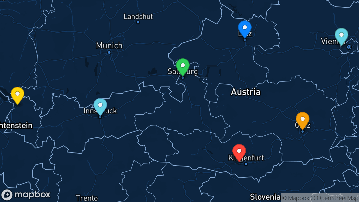 Map of company locations