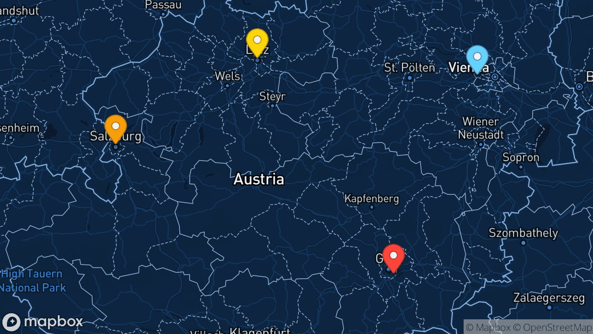 Map of company locations