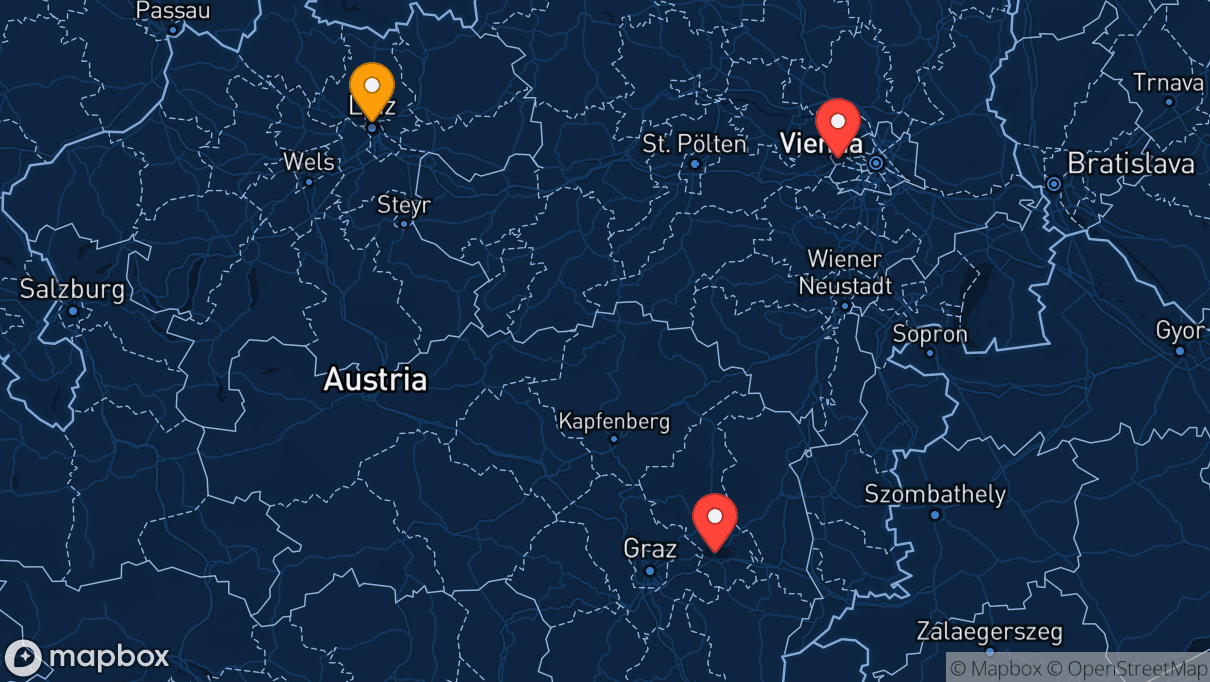 Map of company locations