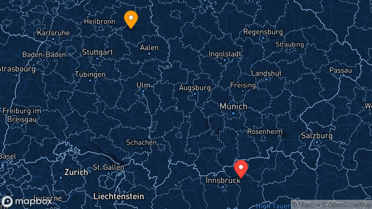 Map of company locations