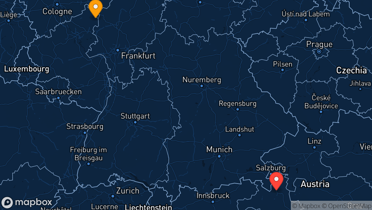 Map of company locations